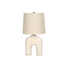 Lighting, 25''H, Table Lamp, Cream Resin, Beige Shade, Modern - Monarch