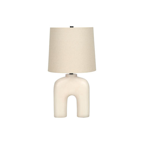Lighting, 25''H, Table Lamp, Cream Resin, Beige Shade, Modern - Monarch