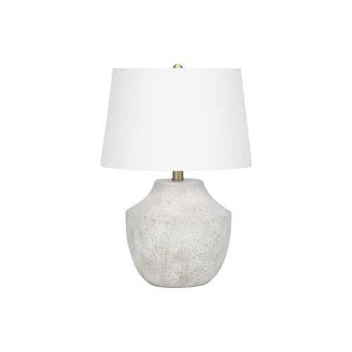 Lighting, 20''H, Table Lamp, Cream Concrete, Ivory / Cream Shade, Modern - Monarch