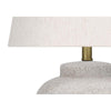 Lighting, 22''H, Table Lamp, Cream Concrete, Ivory / Cream Shade, Modern - Monarch