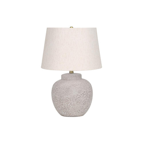 Lighting, 22''H, Table Lamp, Cream Concrete, Ivory / Cream Shade, Modern - Monarch