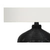 Lighting, 23''H, Table Lamp, Black Rattan, Ivory / Cream Shade, Modern - Monarch