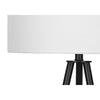 Lighting, 63''H, Floor Lamp, Black Metal, Ivory / Cream Shade, Contemporary - Monarch
