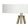 Lighting, 63''H, Floor Lamp, Brass Metal, Ivory / Cream Shade, Contemporary - Monarch