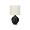 =''Lighting, 17''''H, Table Lamp, Black Ceramic, Ivory / Cream Shade, Transitional - Monarch