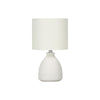 Lighting, 17''H, Table Lamp, Cream Ceramic, Ivory / Cream Shade, Modern - Monarch