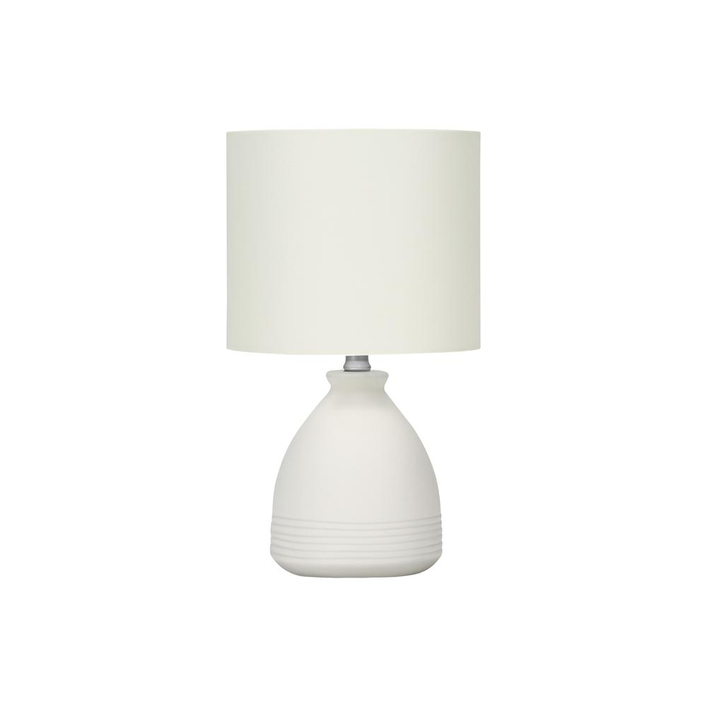 Lighting, 17''H, Table Lamp, Cream Ceramic, Ivory / Cream Shade, Modern - Monarch