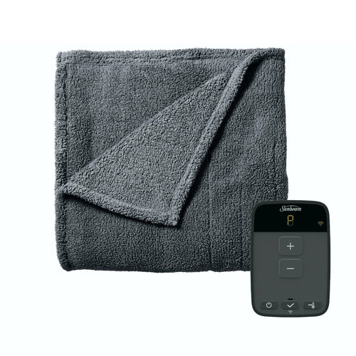 Sunbeam  Full Size Electric Lofttec Heated Blanket in Slate with Wi-Fi Connection
