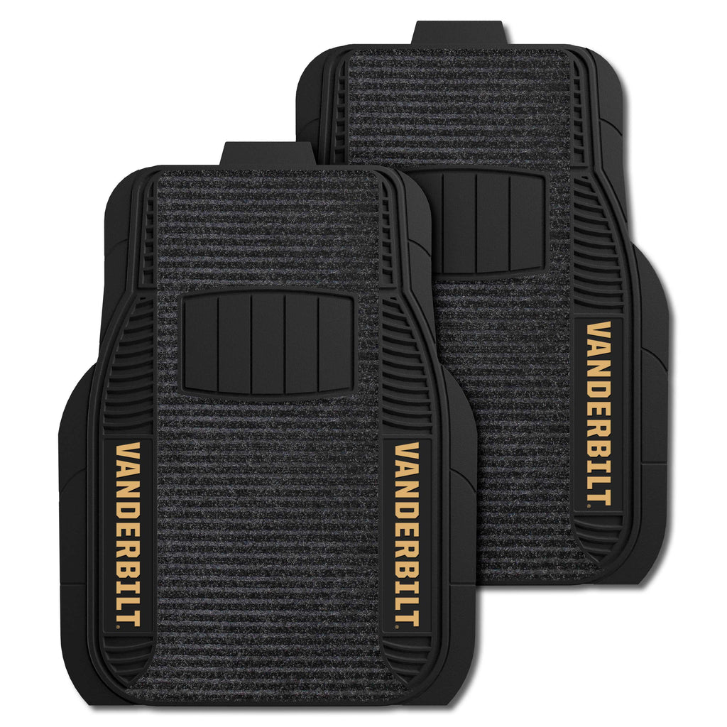 Fanmats - Vanderbilt University 2-pc Deluxe Car Mat Set 21''x27''