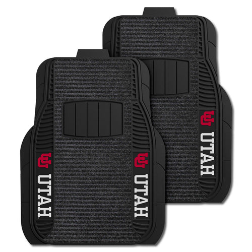 Fanmats - University of Utah 2-pc Deluxe Car Mat Set 21''x27''