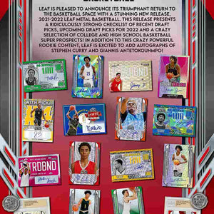 Leaf Trading Cards -  Metal - 21-22 Leaf Metal Basketball Jumbo