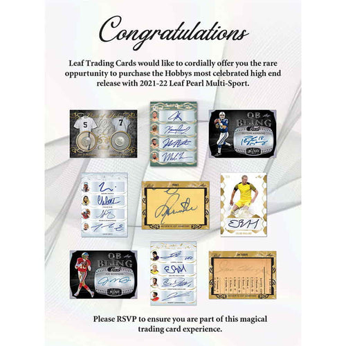Leaf Trading Cards -  Pearl - 21-22 Leaf Pearl Multi-Sport Hobby