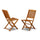 Solid Acacia Wooden Patio folding side Chair -Set of two - East West Furniture