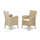 Wicker Patio Chair Cream, HVLC153V - East West Furniture