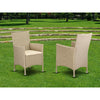 Wicker Patio Chair Cream, HVLC153V - East West Furniture