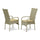 Wicker Patio Chair Natural Linen, OSLC103A - East West Furniture