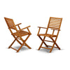 Wooden Patio Chair Natural Oil, BBSCANA - East West Furniture