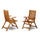 Wooden Patio Chair Natural Oil set of 2 , BCNC5NA - East West Furniture