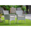Wicker Patio Chair Natural Linen, BKLC103A - East West Furniture