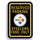 Pittsburgh Steelers Sign 12x18 Plastic Reserved Parking Style -