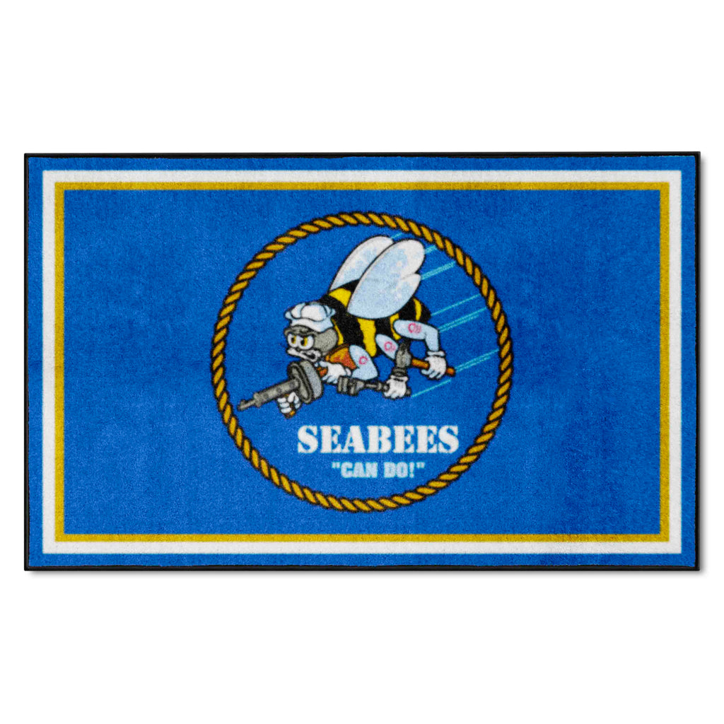 Fanmats - U.S. Navy - SEABEES 4x6 Rug 44''x71''