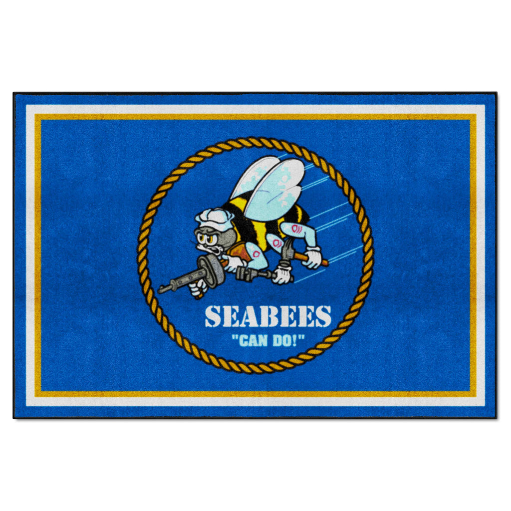 Fanmats - U.S. Navy - SEABEES 5x8 Rug 59.5''x88''