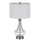 150W 3 Way Baraboo Glass Table Lamp With Wire Guard Design And Drum Fabric Shade - Cal Lighting