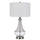 150W 3 Way Baraboo Glass Table Lamp With Wire Guard Design And Drum Fabric Shade - Cal Lighting