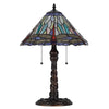 60W X 2 Metal/Resin Tiffany Table Lamp With Pull Chain Switches - Cal Lighting