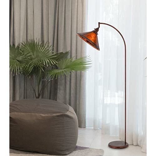 60W Downbridge Adjustable Metal Floor Lamp With Mica Shade - Cal Lighting