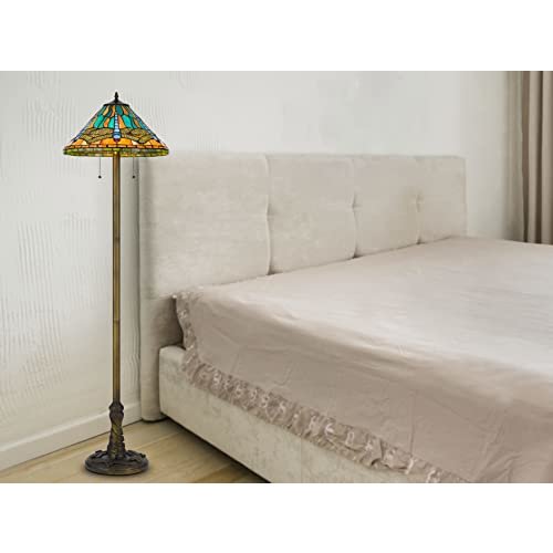 60W X 2 Metal/Resin Tiffany Table Lamp With Pull Chain Switches - Cal Lighting