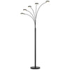 Malibu Intergrated Led 8W X 5 Metal Arc Floor Lamp - Cal Lighting