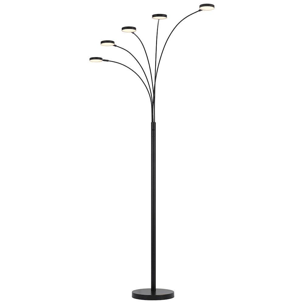 Malibu Intergrated Led 8W X 5 Metal Arc Floor Lamp - Cal Lighting