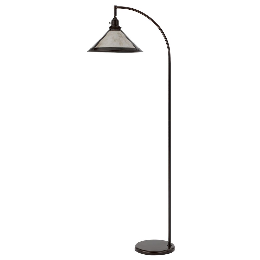 60W Downbridge Adjustable Metal Floor Lamp With Mica Shade - Cal Lighting