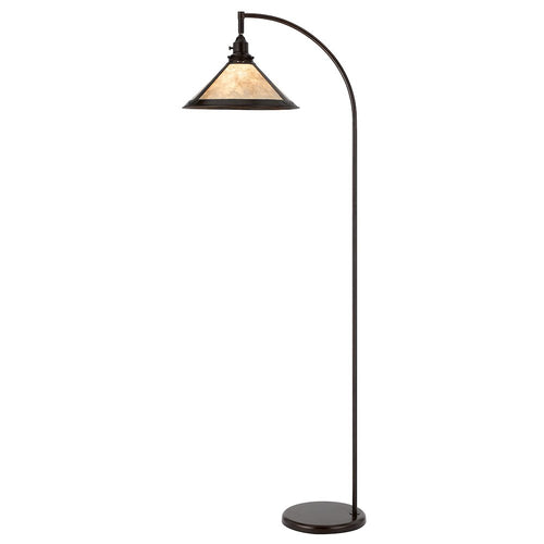 60W Downbridge Adjustable Metal Floor Lamp With Mica Shade - Cal Lighting