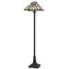 60W X 2 Metal/Resin Tiffany Floor Lamp With Pull Chain Switches - Cal Lighting