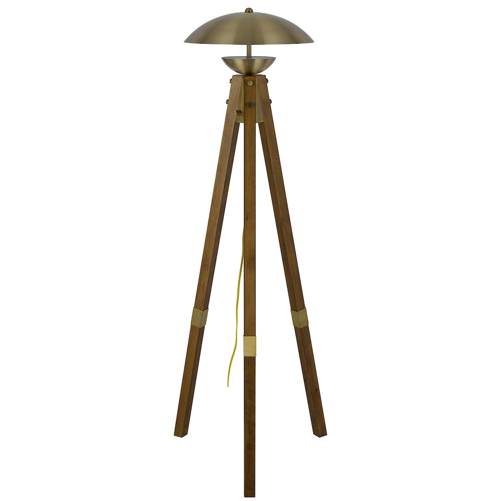 Lakeland 18W Intergrated Led Tripod Birch Wood Floor Lamp - Cal Lighting