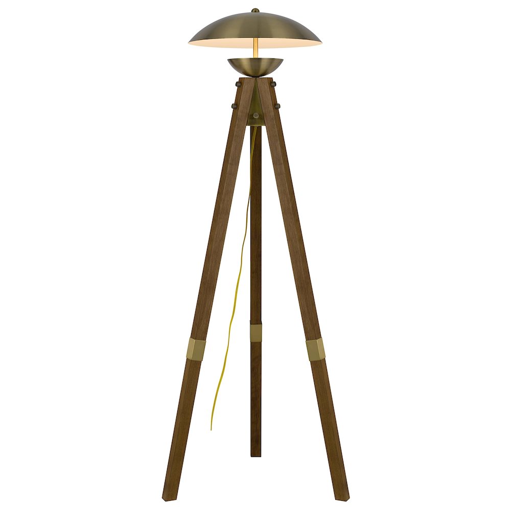 Lakeland 18W Intergrated Led Tripod Birch Wood Floor Lamp - Cal Lighting