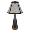 150W 3 Way Clemente Metal/Birch Wood Mica Table Lamp - Cal Lighting
