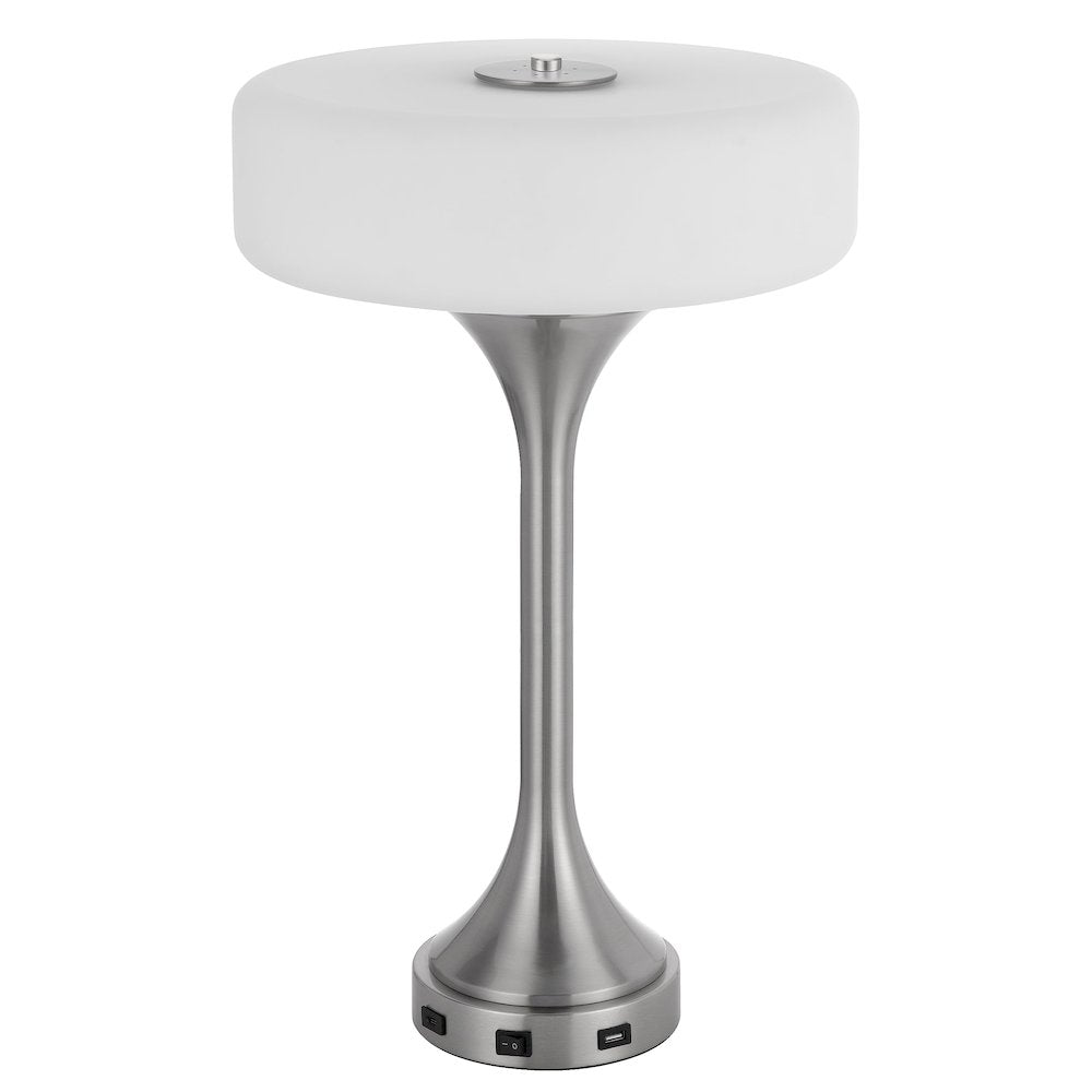 Espoo 25W X 3 Metal Desk/Table Lamp With Frosted Glass Shade - Cal Lighting