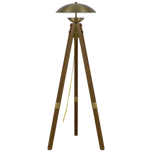 Lakeland 18W Intergrated Led Tripod Birch Wood Floor Lamp - Cal Lighting