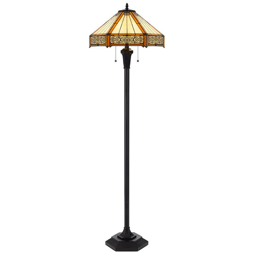 60W X 2 Metal/Resin Tiffany Table Lamp With Pull Chain Switches - Cal Lighting