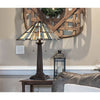 60W X 2 Metal/Resin Tiffany Table Lamp With Pull Chain Switches - Cal Lighting