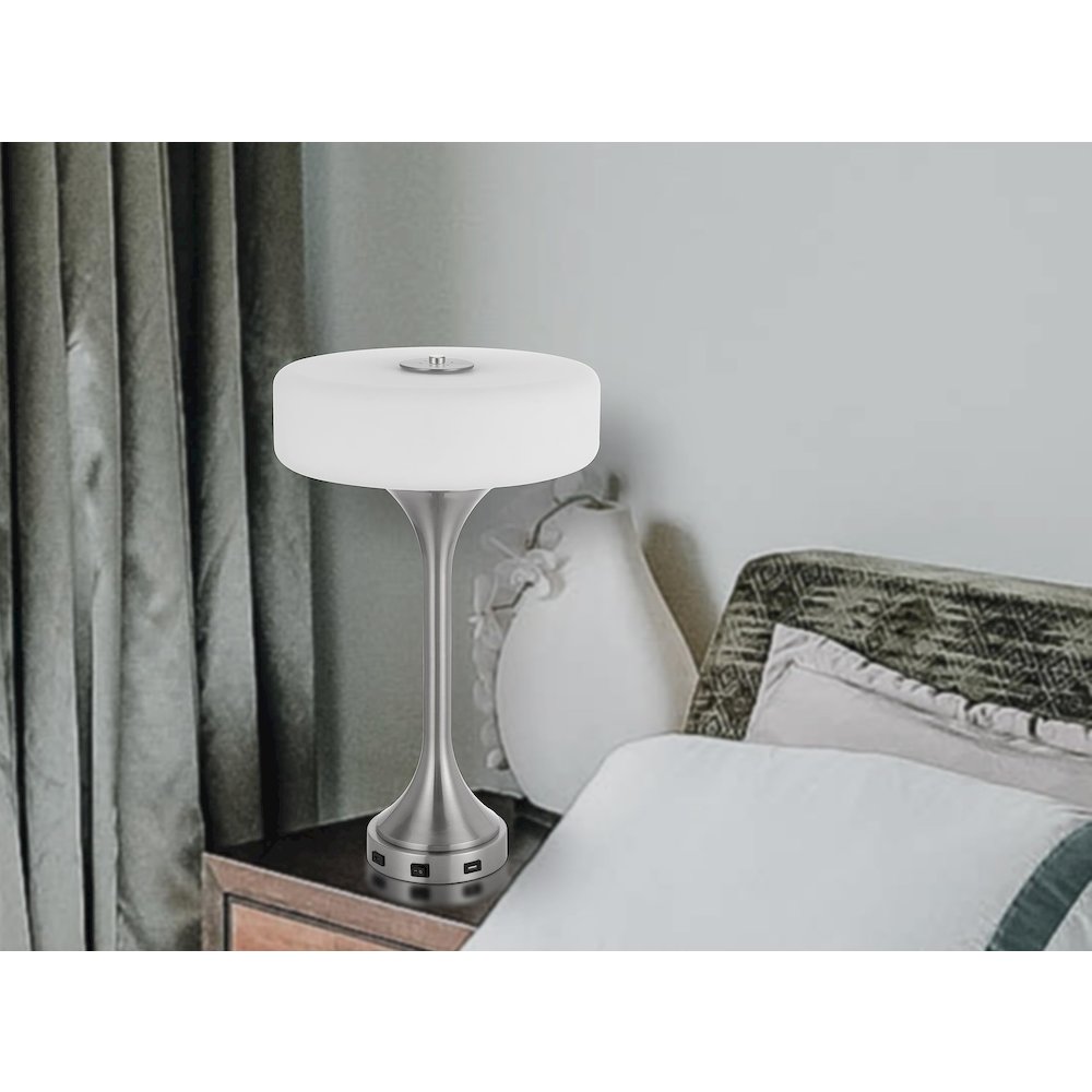 Espoo 25W X 3 Metal Desk/Table Lamp With Frosted Glass Shade - Cal Lighting