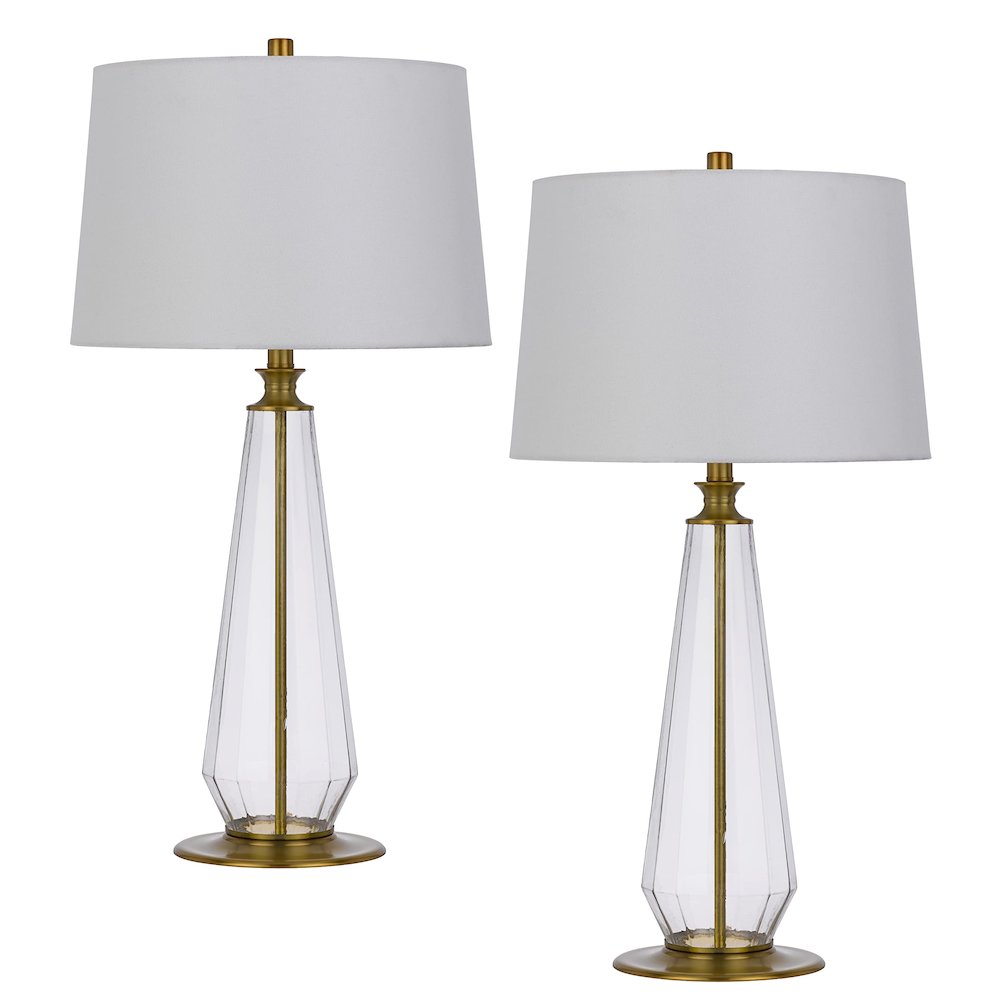 150W 3 Way Southington Glass Table Lamp - Cal Lighting