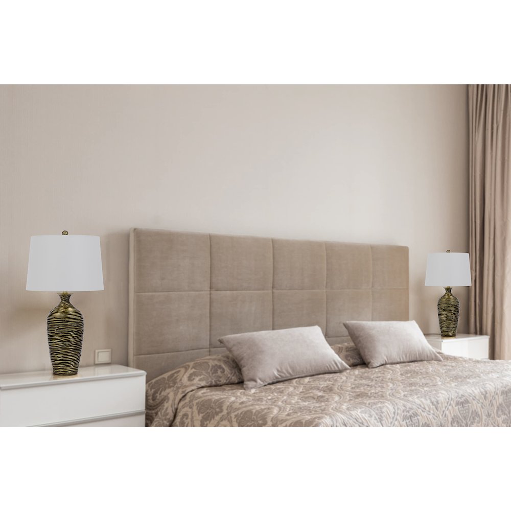 150W 3 Way Aurora Resin Table Lamp - Cal Lighting