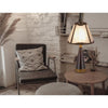 150W 3 Way Clemente Metal/Birch Wood Mica Table Lamp - Cal Lighting