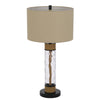 150W 3 Way Bartow Glass/Metal Table Lamp - Cal Lighting