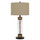 150W 3 Way Bartow Glass/Metal Table Lamp - Cal Lighting