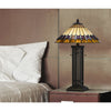 60W X 2 Metal/Resin Tiffany Table Lamp With Pull Chain Switches - Cal Lighting